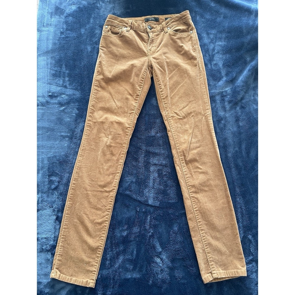 Jessica Simpson‎ Forever Skinny Corduroy Pants Womens Size 27 Regular Brown Gold